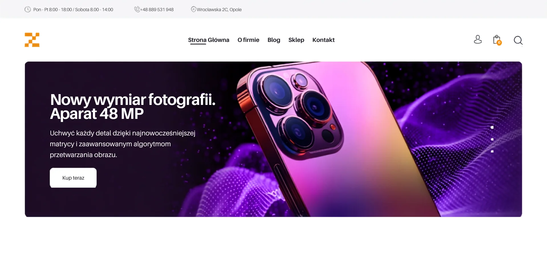 InovaStore — sekcja produktowa aparatu 48 MP